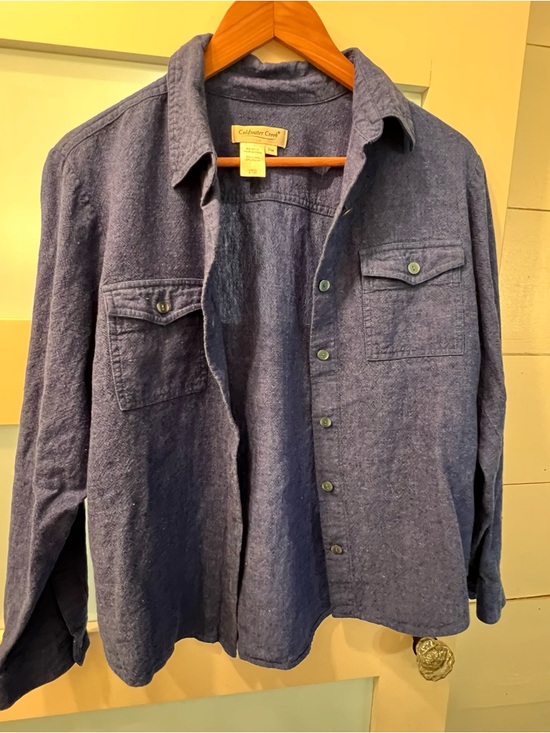 Coldwater Creek Tops - Coldwater Creek Men's Indigo Chambray Shirt Jacket PM size